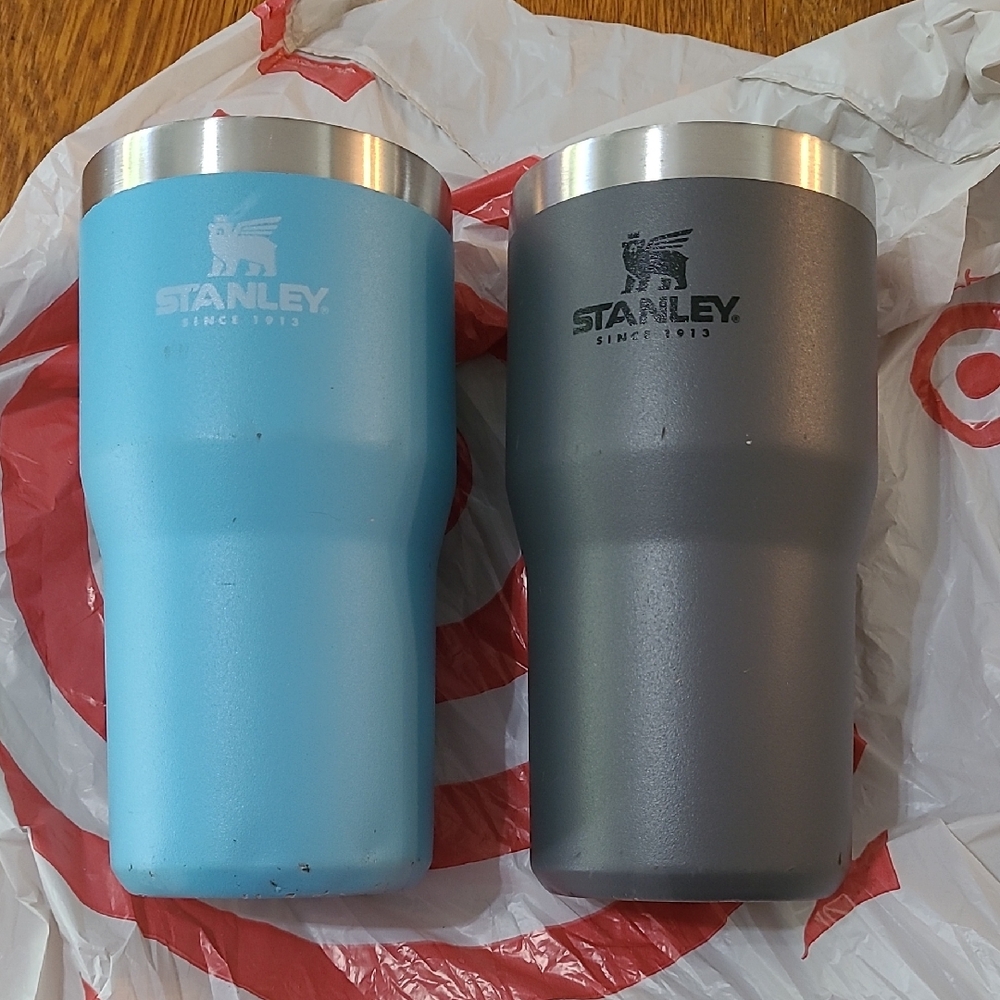 Stanley Sky Blue and Charcoal Tumblers